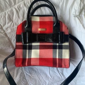 Patent leather Kate spade tartan bag